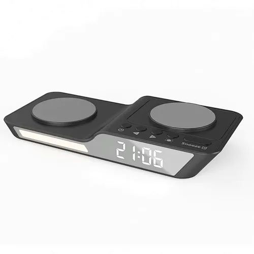 2024 Digital 3 In 1 For Samsung Led Night Light Wireless Charger With Alarm Clock Multifunctional Charger
