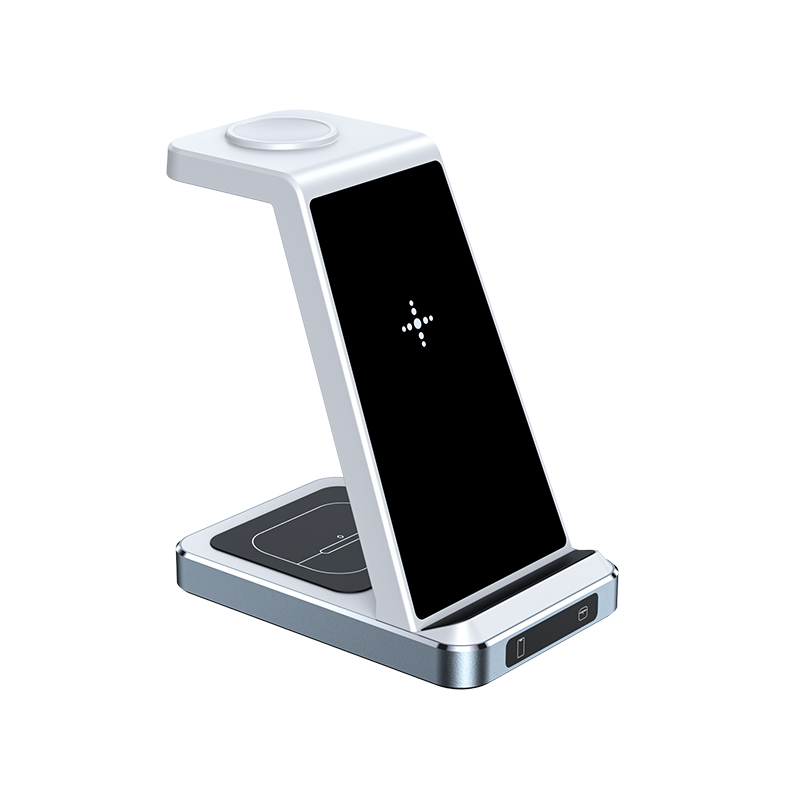 15W Fast Charging Qi Cell Phone Holder New Design 3 In 1 Multi-Function Desk Stand Wireless Charger