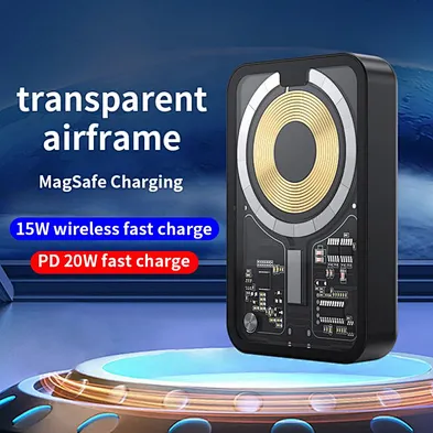 Trending products 2024 new arrivals magnetic wireless 10000mah big capacity PORTABLE Wireless Charger