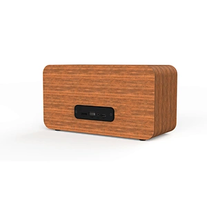 2024 new  wooden fm radio bt multifunctionspeaker dual speakers stereo sound speaker