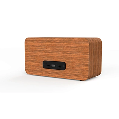2024 new  wooden fm radio bt multifunctionspeaker dual speakers stereo sound speaker
