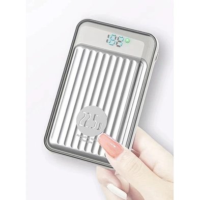 2024 transparent magnetic  power bank  Cable Build-In 10000Mah In Charge Power Bank Build Incable