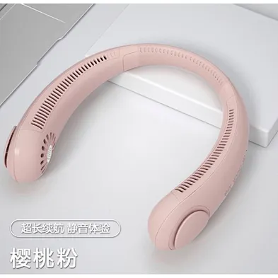 Portable Bladeless lazy mute mini USB Rechargeable new leafless Sports Fan Storage Three-speed Wind for Summer hanging neck fan