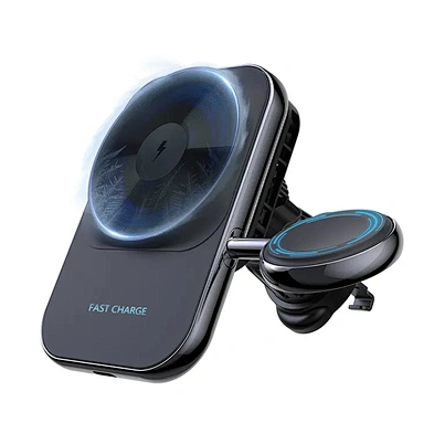 15w Magnetic Fast Car Charger Wireless Phone Holder Air Vent Holder 2 In 1 Wireless Car Charger Watch