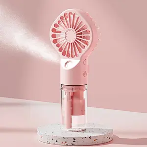 Portable Rechargeable Water Spray Mist Usb With Outdoor 800Mah Battery Handheld Bottle For Gift Sets Hand Held Mini Fan