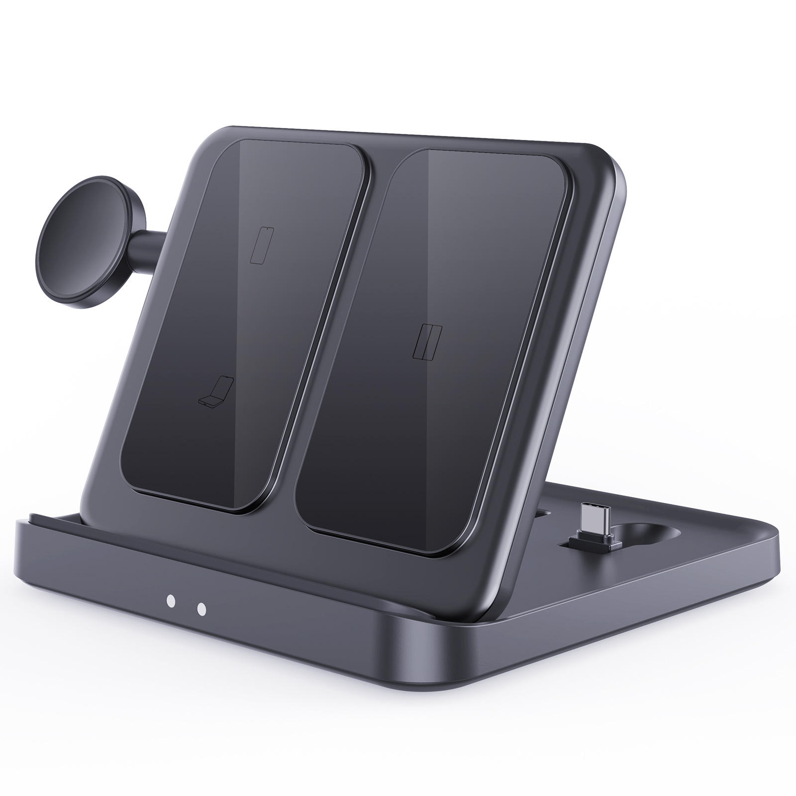 5 In1 Charging Foldable Mobile Phone  5 In 1 Multi Devices 15W Fast Wireless Charger
