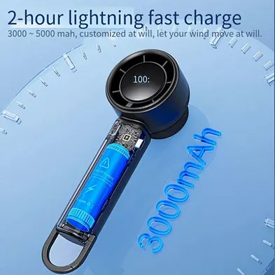 2024 new product Blower Turbo Jet Portable Event Favour 2 In 1 Handheld Mini Fan Usb Rechargeable Pocket