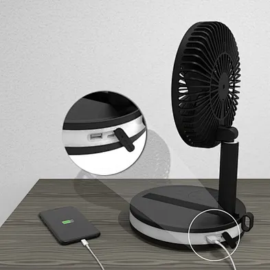 New waist hanging fan portable multi-functional hanging neck fan outdoor LED flashlight removable charging bank