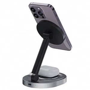 High-quality Magnetic Folding 2 In 1 Wireless Charger for Phone
