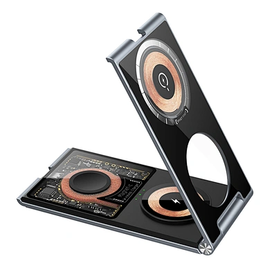 Custom Charging Station Pad Mobile Phone Foldable Magnet 15W Magnetic Wireless Charger Portable With Wholesale Price