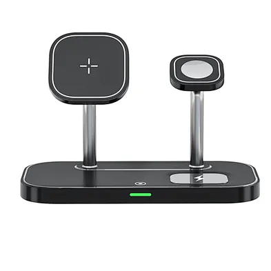 2024 new wireless Charger 15W For phone Station Wireless Charging 3 In 1 Phone Stand with night light