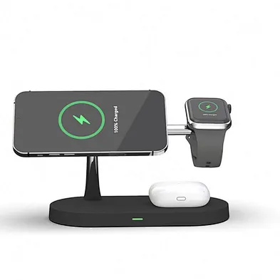5 in 1 Magnetic Wireless Charger Foldable Dual Fast Magnetic Wireless Charging Station Stand