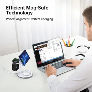 2024 multifunction wireless charger For phone15W Fast Charge 3 In 1 Charger Wireless Stand wireless charger