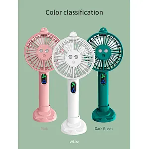 2024 digital display Portable Fan Charger Mini Handheld Fans 3 Speed