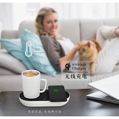 JEDI Desktop smart cup with cooling and warming with wireless charger / thermoelectric drink cooler