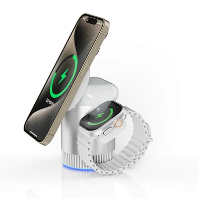 2024 new high quality multifunction fast charger 15 New Arrived 3 In 1 Cube Wireless Charger