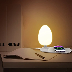 2023 hot sale 3 in 1 Led Ambient Night 15W Magnetic Wireless Charger With Rgb Light