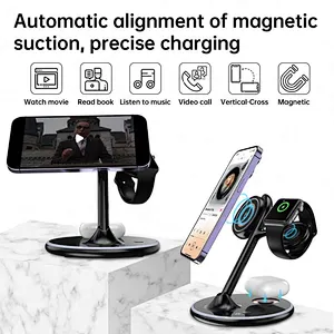 2023 New Phone 15W 3-In-1 Magnetic & 3 In 1 Charger Wireless Stand