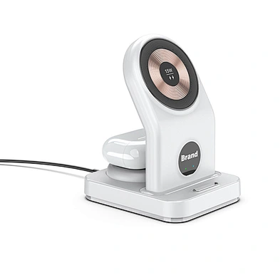 Wireless Charger Qi charging station with LED Desk Lamp Light  magnetic charger stand for iPhone Airpod