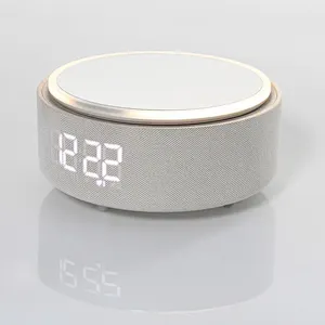Multifunctional 5 in 1 Vanity Mirror with LED Fill Light Wireless BT Speaker LED Clock Wireless Charger