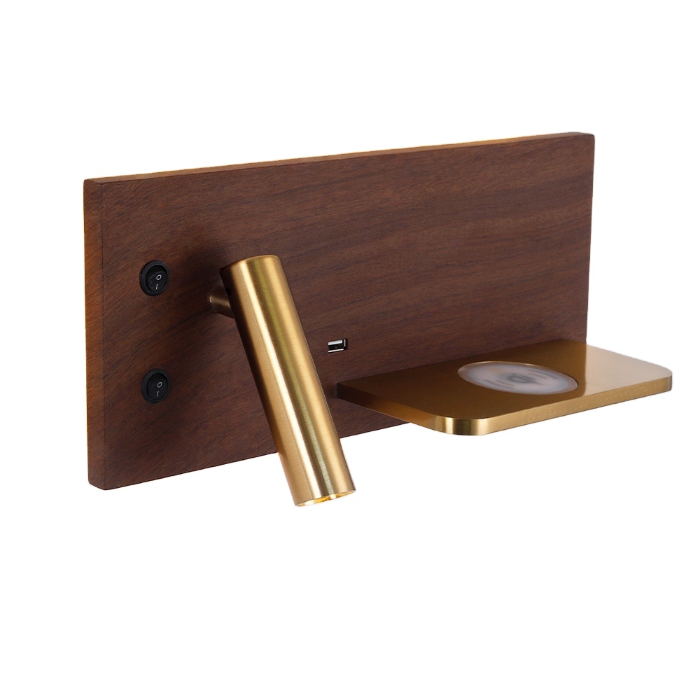 2024 NEW design best quality wood room hotel bedroom bedside nordic modern  led lamp for bedside background wall living room
