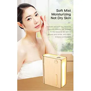 JEDI Wooden Book Lamp Rechargeable Air Led Warm Light Indoor Home Room Personal Luxury Humidifier