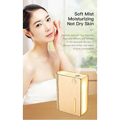 JEDI Wooden Book Lamp Rechargeable Air Led Warm Light Indoor Home Room Personal Luxury Humidifier