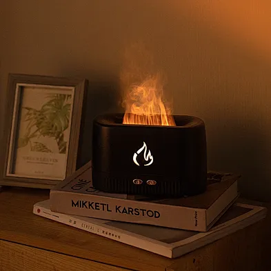 2024 hot sale Essential Oil Air Fire Mist Purifier Volcano Humidifier Flame Aroma Diffuser Aromatherapy