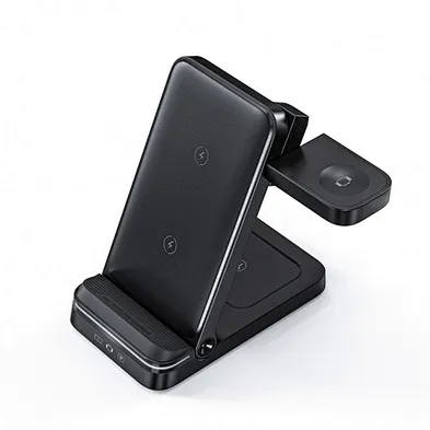 2024 hot sale wireless charger Stand Desktop Station Magnetic 3 In 1 Foldable Wireless Charger