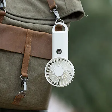 Portable Usb Handheld Ceiling Fan Lash Table Fan Summer Rechargeable Battery Air Cooling Usb Mini Climbing Fan with Hook