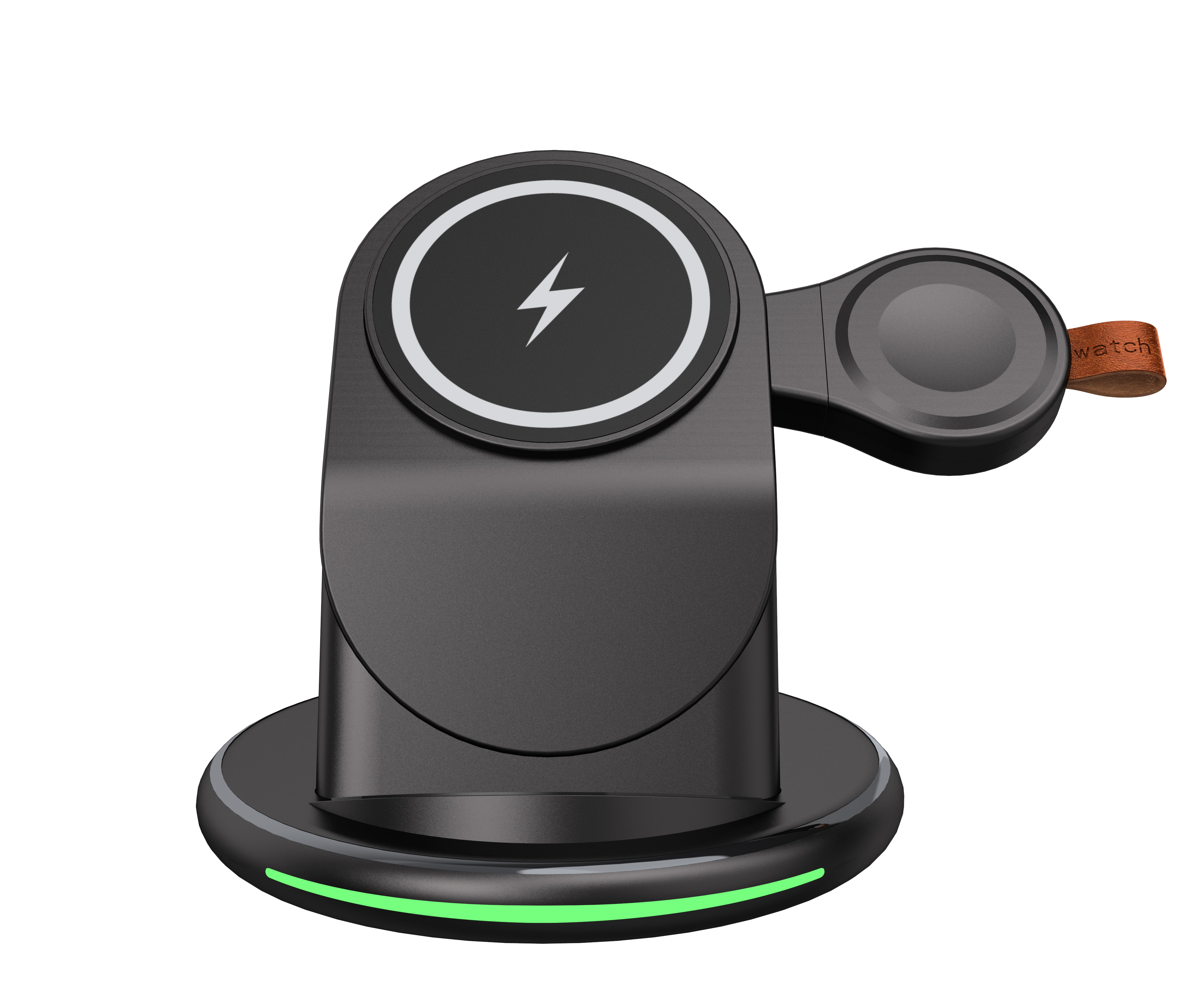 2024 NEW design 3 in 1 multifunction high quality Qi 15W Magnetic Dock Stand 3 In 1 Wireless Charger Station