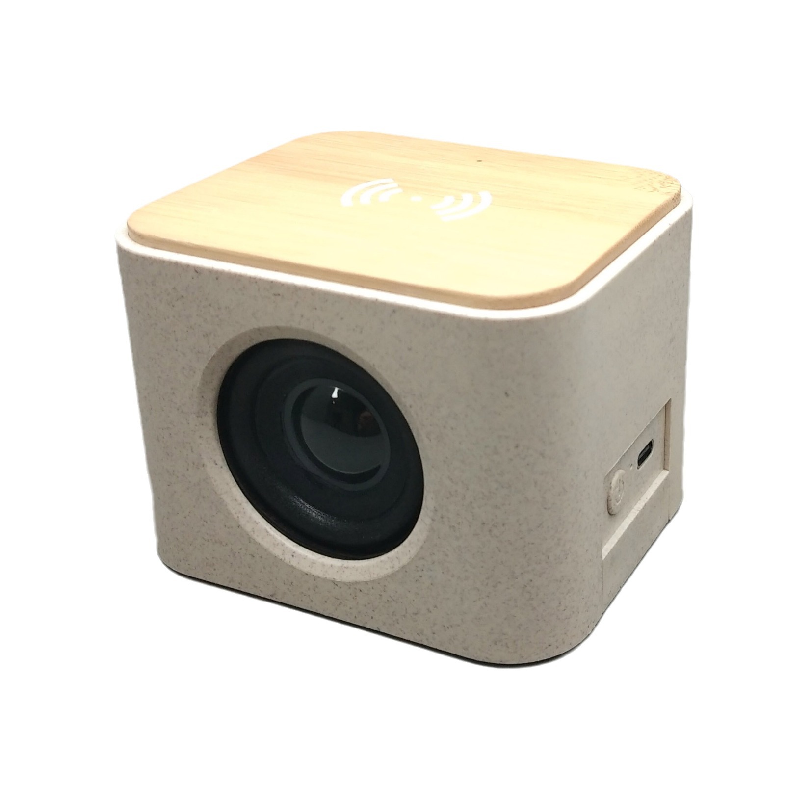 Bt  Wireless Bamboo Charger And Speaker Mini wooden Wireless Charger wooden speakers Wireless Speaker Portable
