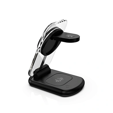 2024 NEW wireless Charging Magnetic 3-In-1 Foldable 3 In 1 Wireless Charger Station Qi 15W Fast Chrging