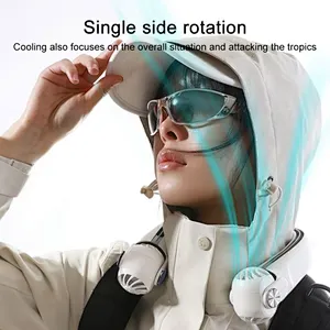 Dropshipping MF080 Rotor Hanging Neck Electric Fan AR Turbo Cooling System Neck Fans