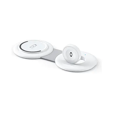 2 in 1 Wireless Charger for Phone OEM Nano Magnetic Foldable Charging Station Multiple Devices