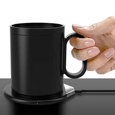 55 Degree Celsius Thermostatic Heating 15w Charging Pad Mug Cup Warmer Wireless Charger With Intelligent Detection