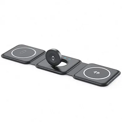 Thin Slim Mini Magnetic Wireless Charger Power 3 in 1 Foldable Wireless Charger For Phone
