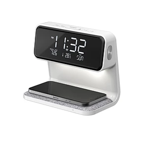 Multifunctional Outstanding Date Day Display 10W Wireless Charger With Alarm Clock
