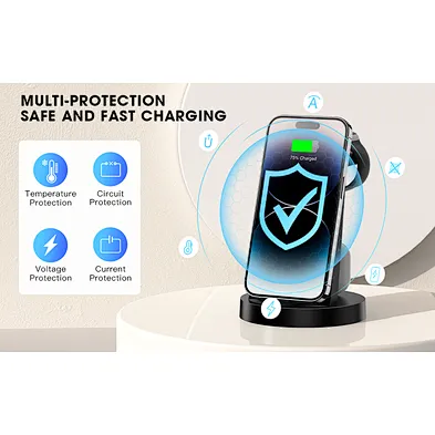 OEM Fast Charging Station Stand Dock Holder 15w 10w 3 in 1 one wireless charger for  phoneand phone phone wireless charger
