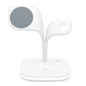 2024 unique design with night light Station Magnetic Wireless Charging Stand 3 In 1 Wireless Charger For phone