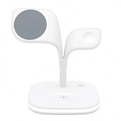 2024 unique design with night light Station Magnetic Wireless Charging Stand 3 In 1 Wireless Charger For phone