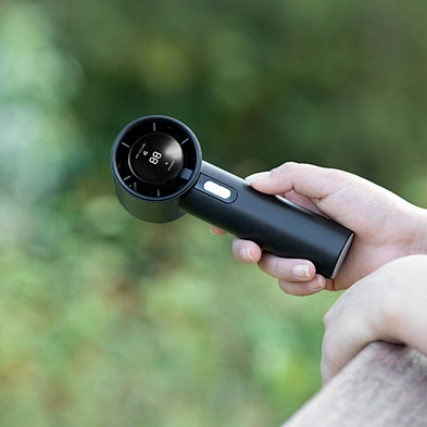 2024 New Trend Handheld Fan 100 High Speed Fan LED Display 3000mAh USB Rechargeable for Outdoor