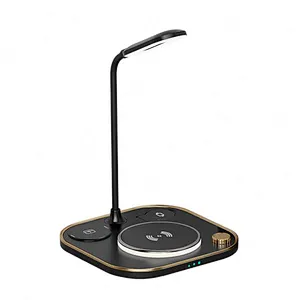 JEDI Desktop Table Lamp 15W Qi Fast Charging Station X3 3 in 1 Wireless Charger For Phone Watch Earphones