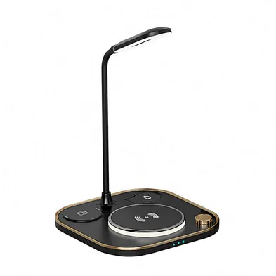 JEDI Desktop Table Lamp 15W Qi Fast Charging Station X3 3 in 1 Wireless Charger For Phone Watch Earphones