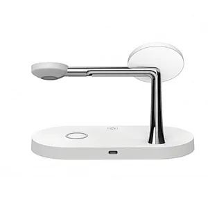 4 in 1 Multiple Devices Wireless Charging Station For Smartphone And Watch Qi Standard Wireless Charger 3 In Onr Portable