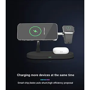 5 in 1 Magnetic Wireless Charger Foldable Dual Fast Magnetic Wireless Charging Station Stand
