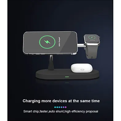 5 in 1 Magnetic Wireless Charger Foldable Dual Fast Magnetic Wireless Charging Station Stand