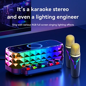 With Multi-Function Speakers 2024 15W Z6p Led Light Portable  Speaker Wireless Charger