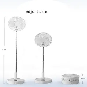 Floor Fan Mini Portable High Speed Usb Rechargeable Telescopic Foldable phone Pedestal Stand Fan Retractable Fan