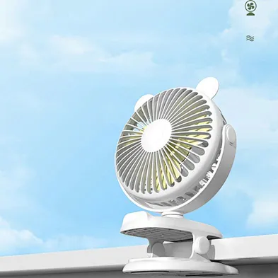 Portable Cordless Fan with Clip Air Cooling Computer USB Rechargeable Battery Mini Stroller Fan Customized OEM Table for Prams